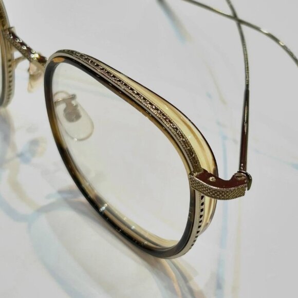 OLIVER PEOPLES TK-9 OPTICAL OV1321T in Gold/ Tuscany Tortoise MSRP$690 - Picture 9 of 13
